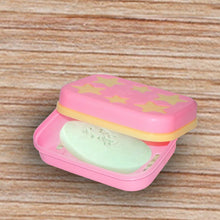 Bathroom soap holder with self-design, star shape for easy drainage.